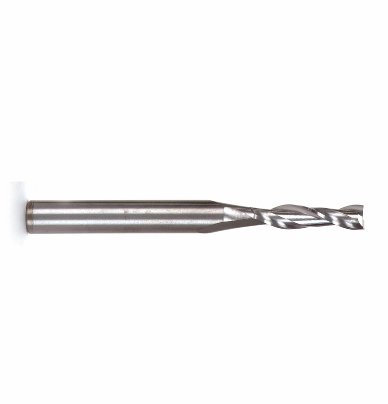 Metric Upcut Spiral Router Bit with Imperial Shank - Shank:1/4" - Diameter:5 mm - Cutting Length:3/4"